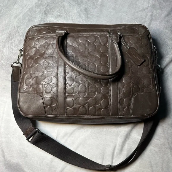 Coach Business Brown Leather Laptop Bag